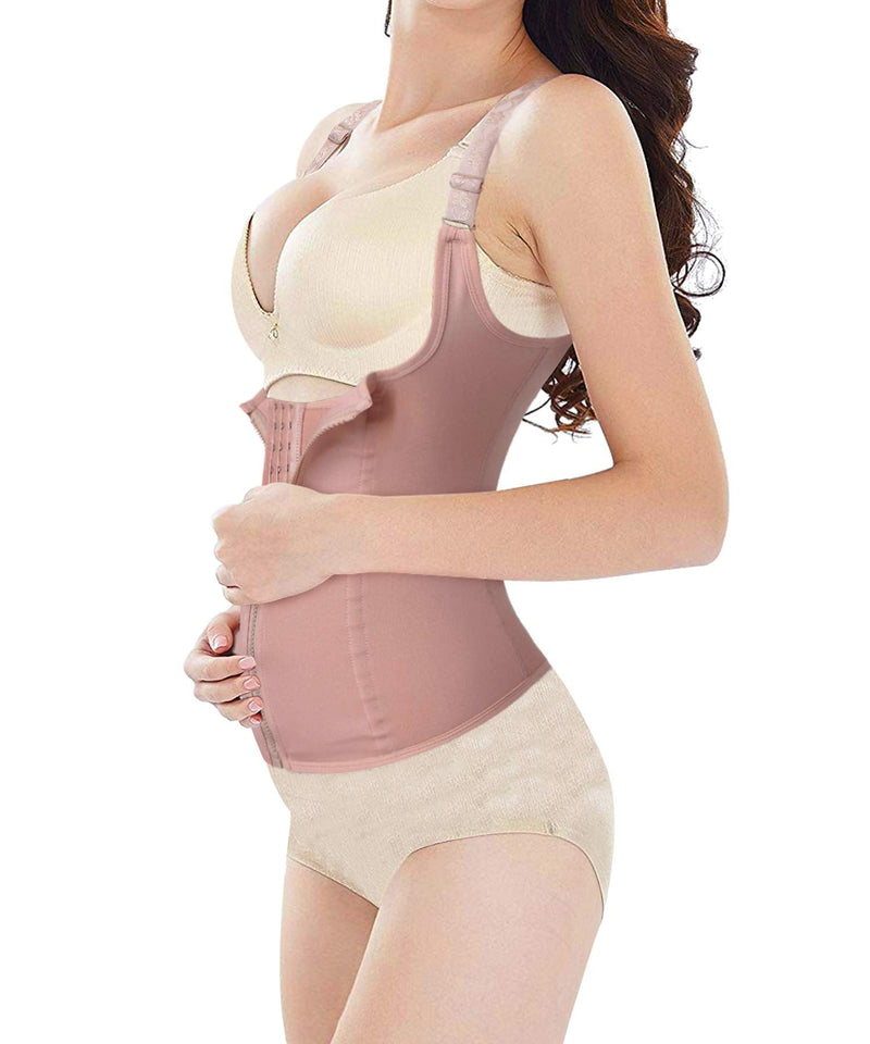 [Australia] - Maternity Support Belt Postpartum Waist Trainer Shapewear Recovery Waist Cincher Beige Small (Pack of 1) 