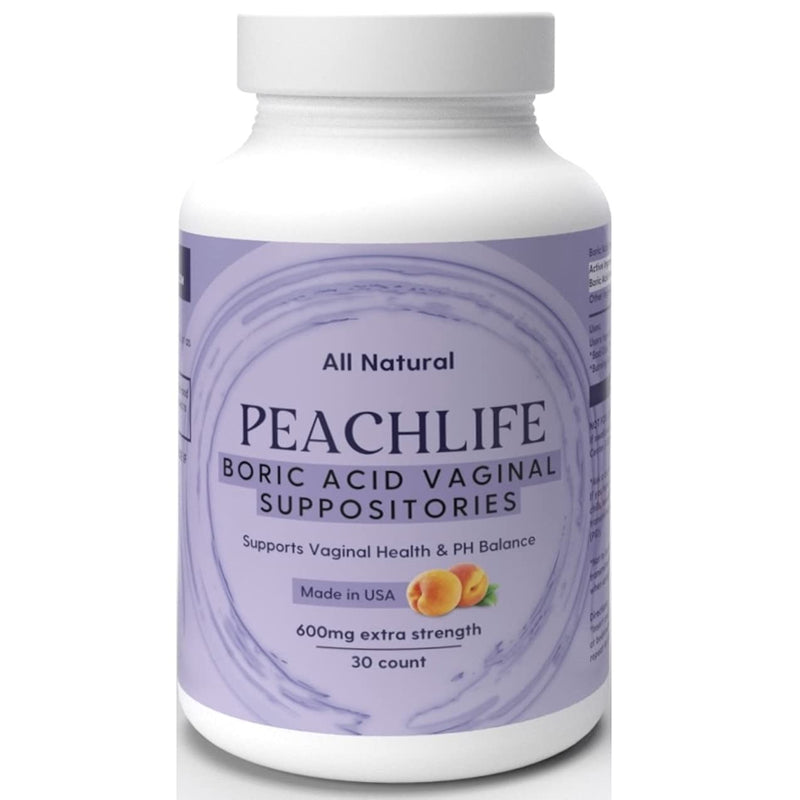 [Australia] - Peachlife Boric Acid Suppositories in Vegetable Capsules - USA Made - Vaginal pH 