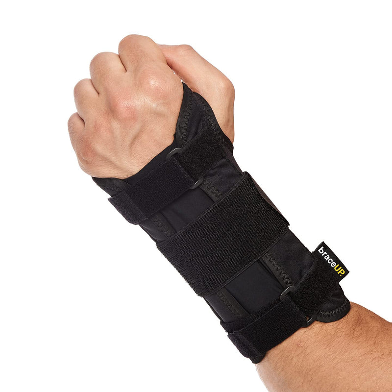 [Australia] - Carpal Tunnel Wrist Brace by BraceUP for Men and Women - Metal Wrist Splint for Hand and Wrist Support and Tendonitis Arthritis Pain Relief (L/XL, Left Hand) L/XL 