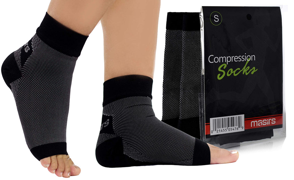 [Australia] - Ankle Compression Socks - A Toeless foot Sleeve, Splint for Women Neuropathy, Ankle Swelling Relief, Heel Pain. Small 