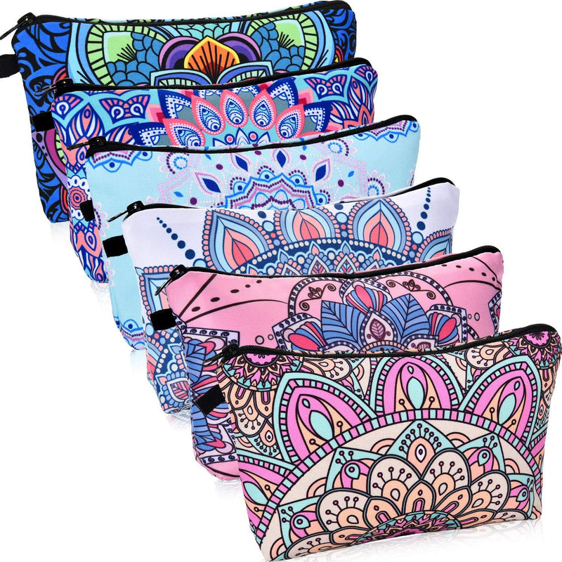 [Australia] - 6 Pieces Makeup Bag Toiletry Pouch Waterproof Cosmetic Bag with Zipper Travel Packing Bag 8.7 x 5.3 Inch Small Cosmetic Bag Accessory Organizer for Women and Men (Multicolor Style) Multicolor Style 