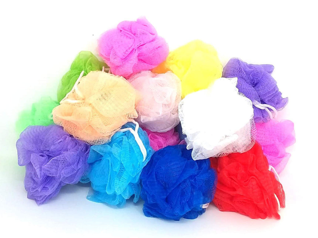 [Australia] - Loofah Lord 20 Small Full Bodied Quality Bath or Shower Sponge Loofahs Pouf Mesh Assorted Colors Wholesale Bulk Lot Assorted 20 