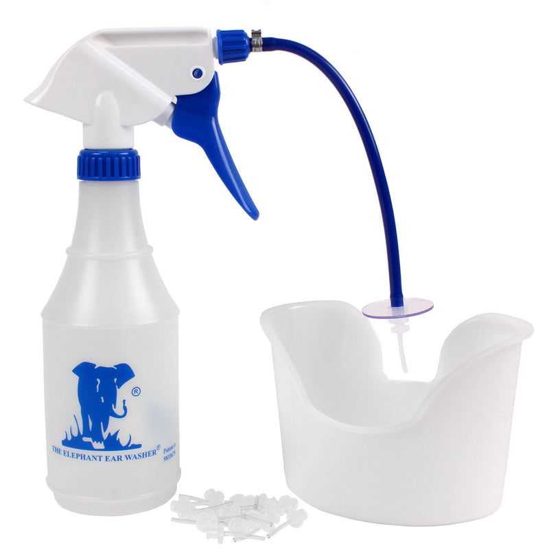 [Australia] - Doctor Easy Elephant Ear Washer Bottle System - Ear Wax Remover with Basin and 20 Extra Disposable Tips 