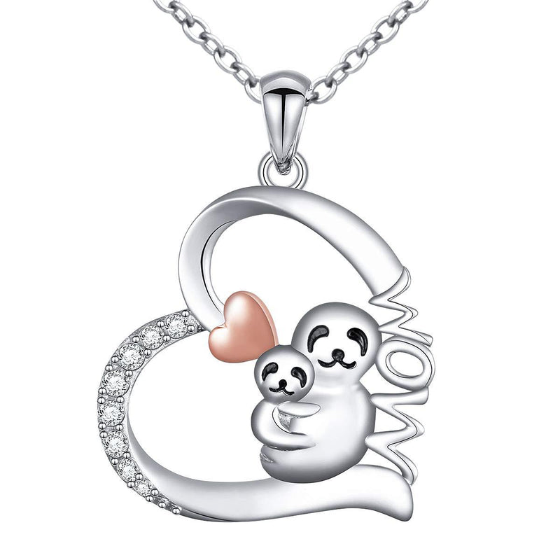 [Australia] - 925 Sterling Silver Cute Animal Sloth Heart Earrings Bracelet Ring Pendant Necklace Gift for Women Teen Girls Mom Sloth 