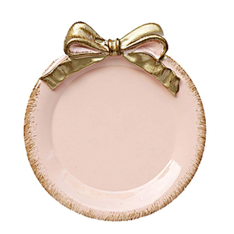[Australia] - Vintage Resin Jewelry Holder Dry Fruit Snack Cake Dessert Jewelry Display Round Dish Trinket Tray Desktop Organizer Home Decorative (Pink) Pink 