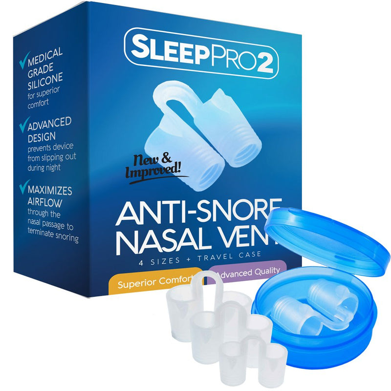 [Australia] - SleepPro Anti Snoring Solution Devices - 4 Snore Stopper Nose Vents - Anti-Snore Nasal Dilators - Stop Snoring Sleep Aid to Ease Nighttime Breathing (4 Sizes) 