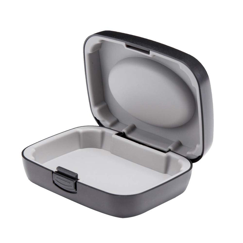 [Australia] - Hearing Aid Case Hard - Portable Protective Storage Case for BTE CIC IIC ITE (Black) Black 