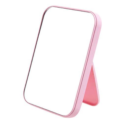 [Australia] - Coobbar Desktop Makeup Mirror,Foldable Makeup Mirror Simple Portable Makeup Mirror Princess Mirror Square Mirror Makeup Mirror for Women (Pink) Pink 