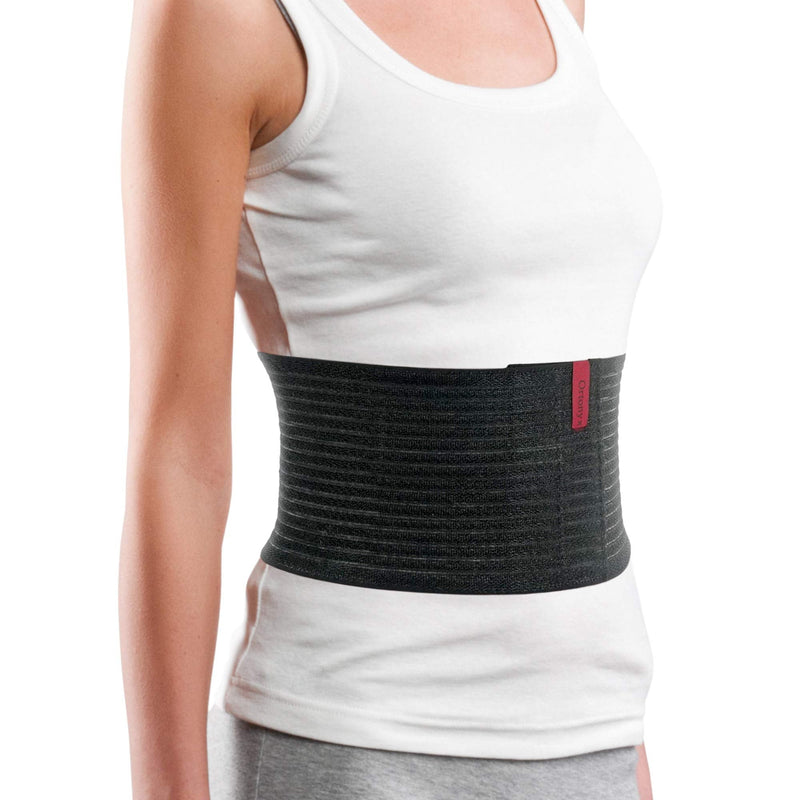 [Australia] - ORTONYX 6.25" Abdominal Binder for Men and Women / Postpartum Post-operative Post-surgery Wrap / Abdomen Navel Umbilical Hernia Support Belt / 524006 Black L/XXL Large/2X-Large (Pack of 1) 