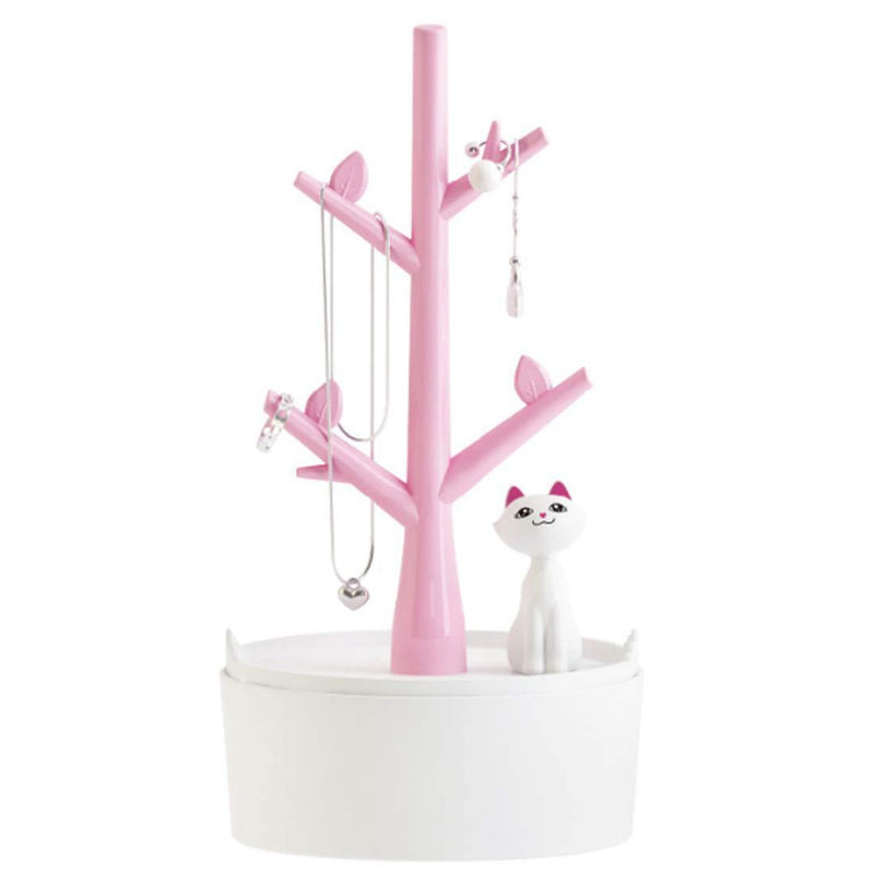 [Australia] - Mvchifay Jewerly Tree Stand Ring Hanging Holder Dish Earring Tray Jewelry Display Storage Organizer Rack Decoration for Women (Pink) 
