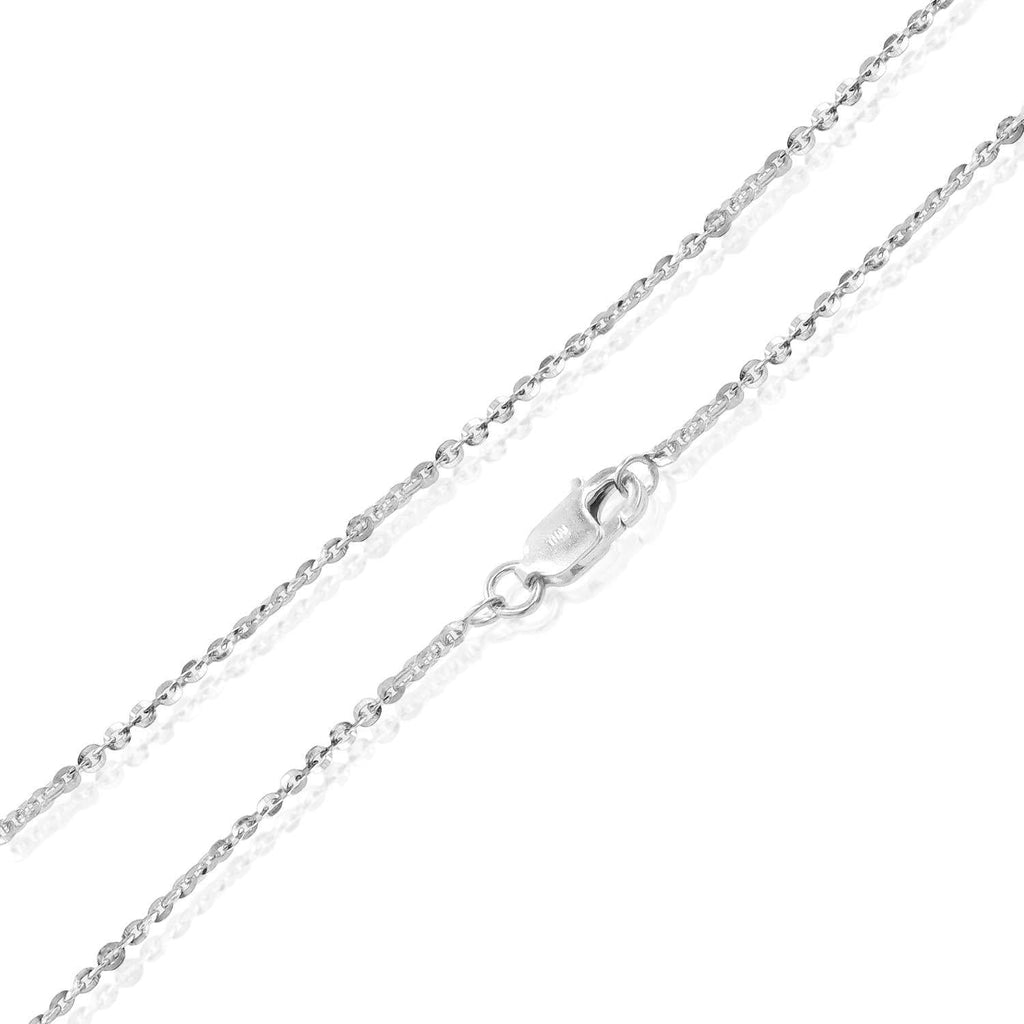 [Australia] - Sea of Ice Sterling Silver 1mm Sparkle Paillette Chain Necklace for Women, Size 14" - 36" Italy 36.0 Inches 