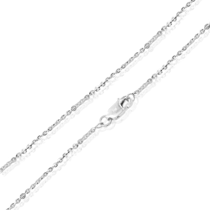 [Australia] - Sea of Ice Sterling Silver 1mm Sparkle Paillette Chain Necklace for Women, Size 14" - 36" Italy 36.0 Inches 