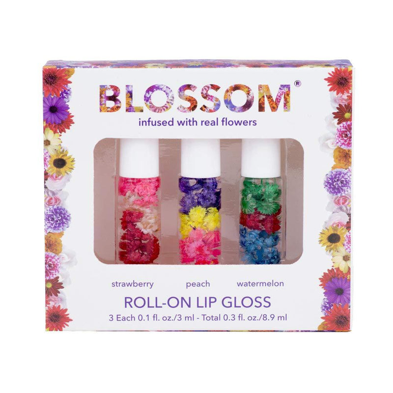 [Australia] - Blossom Roll-On LIP GLOSS Set of 3-0.3oz/8.9ml/each 