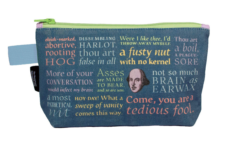 [Australia] - Shakespearean Insults Bag - 9" Zipper Pouch for Pencils, Tools, Cosmetics and More 