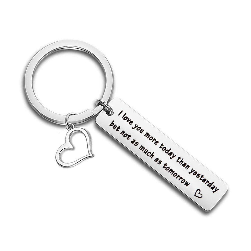 [Australia] - Funny Couple Gifts I Love You More Today Than Yesterday Keychain Accessories for Couples I love you more today keychain 
