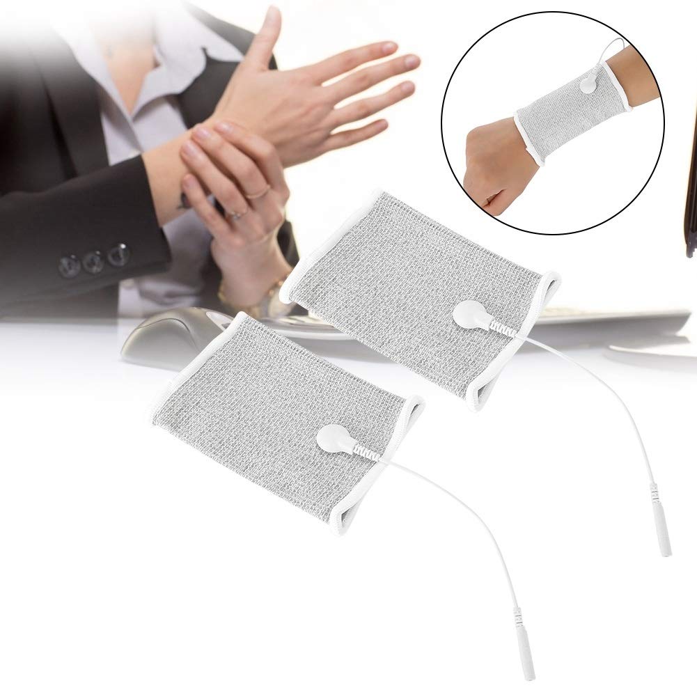 [Australia] - Salmue Tens Therapy Conductive Wristband,Electrode Massage Breathable Wristband Wrist Support Braces for Men & Women can Regularly Promote Blood Circulation and Relieve Pain and Numbness in The Hands 