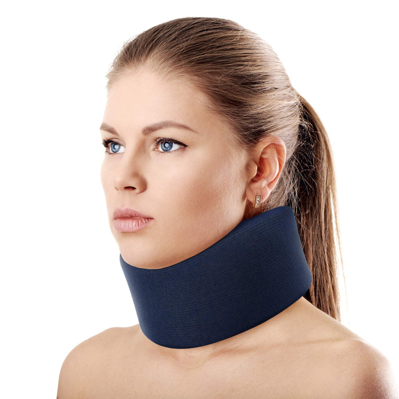 [Australia] - ORTONYX 3.5" Ergonomic Cervical Collar/Neck Support Brace / ACNS03 Dark Blue Medium Medium (Pack of 1) 