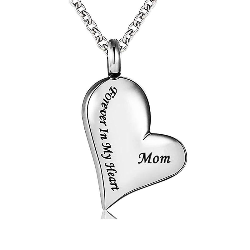[Australia] - Always in My Heart Cremation Jewelry for Human Ashes Keepsake Urn Necklace of Loved One Memorial Ash Jewellery Mom 