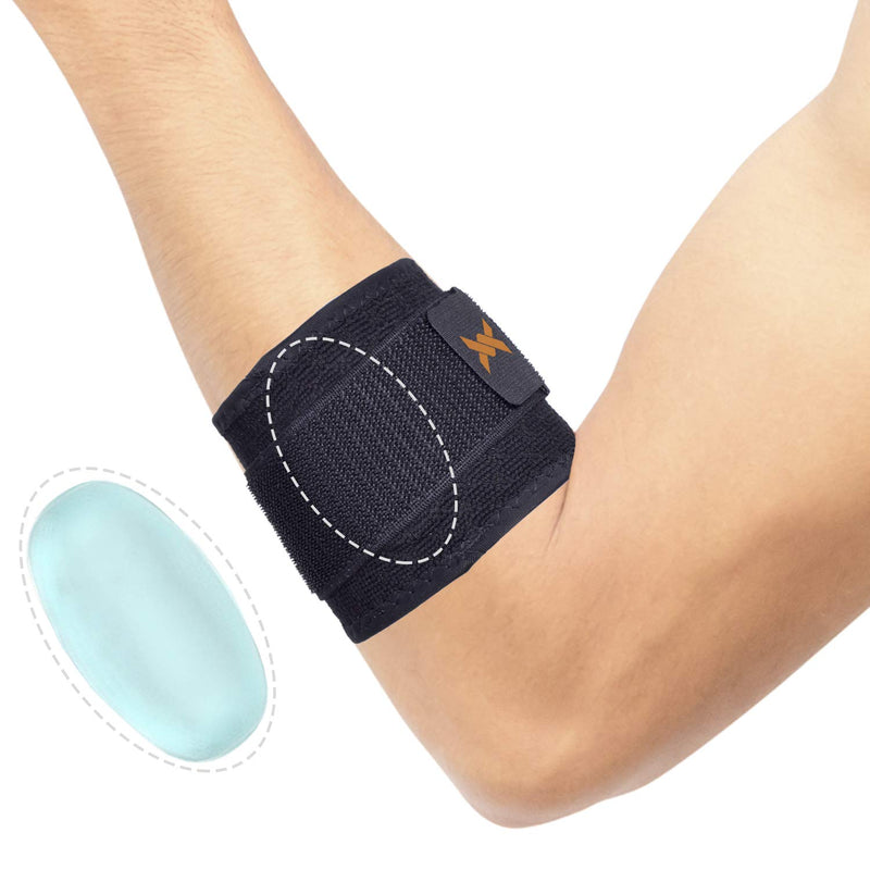 [Australia] - Thx4COPPER Infused Adjustable Compression Tennis and Golfers Elbow Support Brace, with Pad for Muscle and Joint Pain Relief, Tendinitis,Carpal Tunnel Syndrome Small (Pack of 1) 