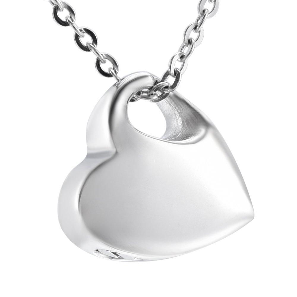 [Australia] - Heart Cremation Jewelry for Ashes Urn Keepsake Jewellery Ash Memorial Cremation Urns Pendant Necklace 