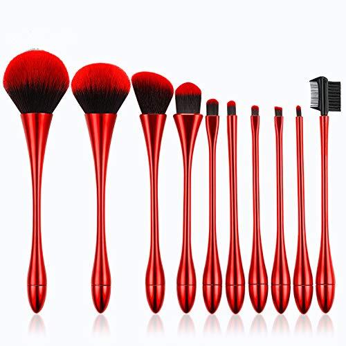 [Australia] - Red Goblet Makeup Brush Set Gourd Cosmetic Brush Set 