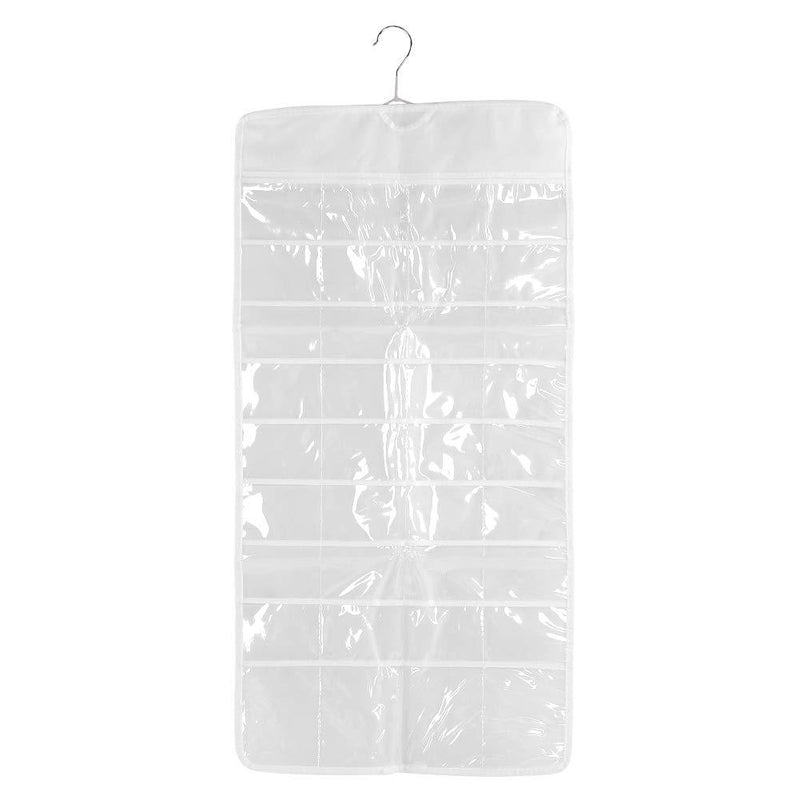 [Australia] - TOPINCN Hanging Jewelry Organizer Dual-Sided 72-grids Transparent PVC Clear Hang Over The Door Storage Bag Jewelry Accessory Organizer 