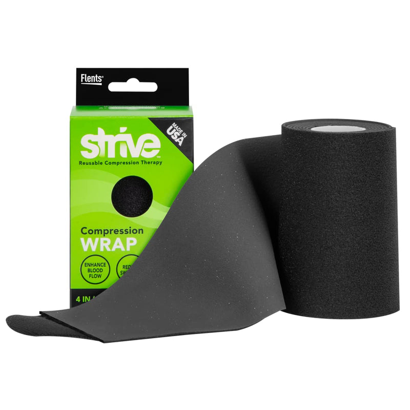 [Australia] - STRIVE Compression Therapy Wrap 4" x 60", Black, Made in the USA 4" x 60" Wrap 