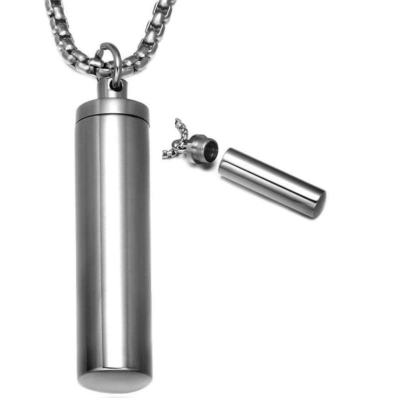 [Australia] - Jude Jewelers Stainless Steel Memorial Cremation Ash Urn Loved One's Memory Pendant Necklace Silver 