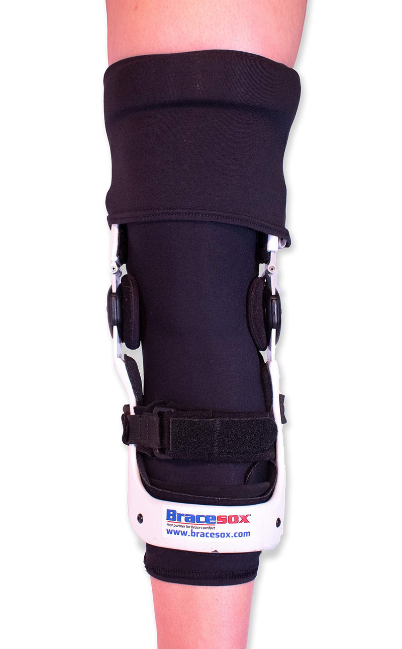 [Australia] - Bracesox | (Medium) Cotton Knee Brace Undersleeve | Premium Cotton Sleeve for Under Brace - Leg Sleeves for Men and Women- Comfortable, Breathable, Durable Medium (Pack of 1) 