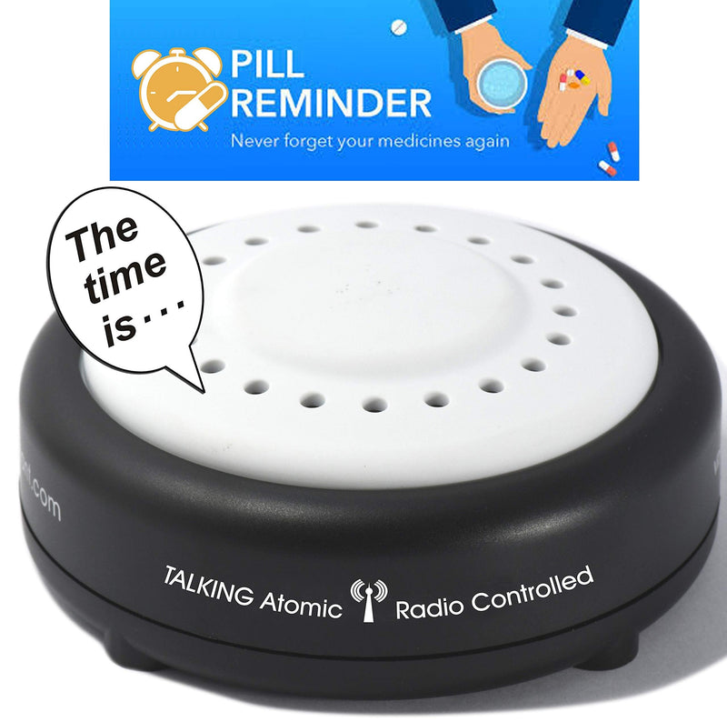 [Australia] - Five senses - atomic talking alarm clock for mom and dad or visually Impaired people with 8 wake up alarms clock an option for talking watch 1623 