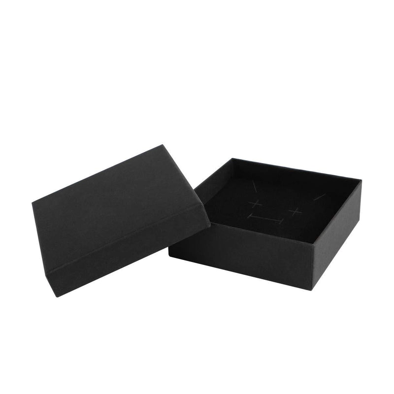 [Australia] - Sdootjewelry Kraft Jewelry Box, 24 Pack Black Square Cardboard Jewelry Gift Boxes Ring Earring Necklace Pendant Gift Boxes with Foam Insert - 3.54 x 3.54 x 1.18 Inches 