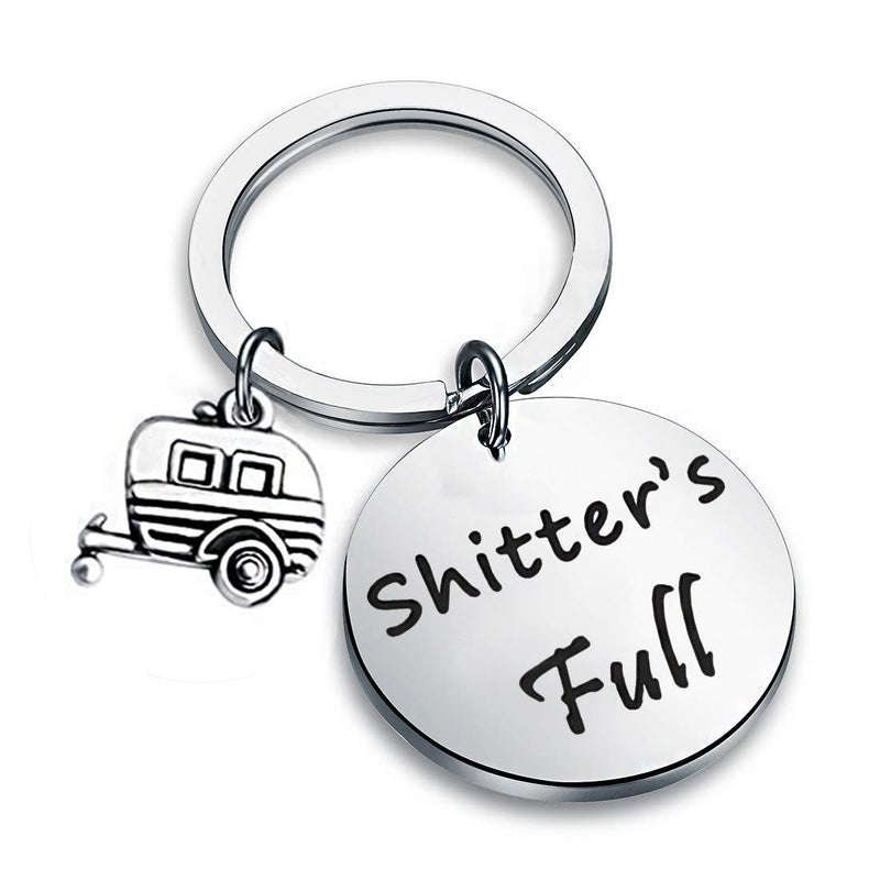 [Australia] - Shitter's Full Keychain Happy Camper RV Keychain Camping Keychain Trailer Christmas Vacation Jewelry Shitter's Full Keyring 