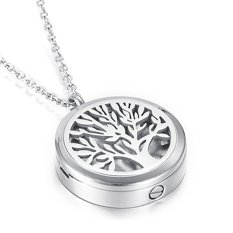 [Australia] - Classic Tree of Life Cremation Necklace for Ashes of Loved One Hold Photo Keepsake Memorial Urn Jewelry Pendant for Human/Pet IJP5013 