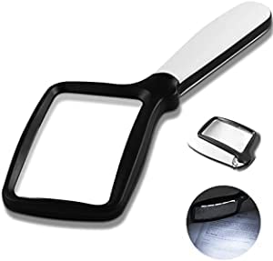 [Australia] - Magnifying Glass for Reading, Handheld Magnifier with 5 Ultra-Bright LED Lights for Reading, Sewing, Cross Stitch and Close Work 