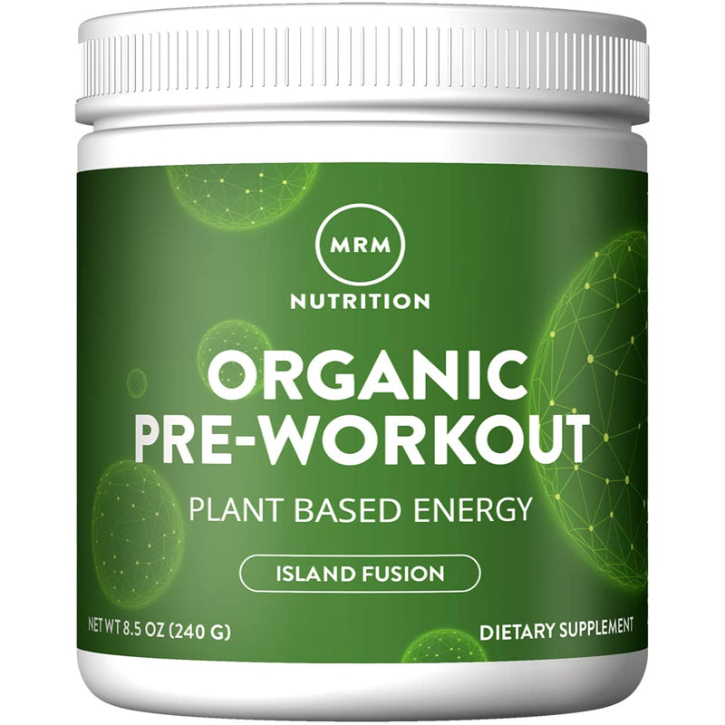 [Australia] - MRM Nutrition Organic Pre-Workout Powder | Island Fusion Flavored | Superfoods + 150mg Natural Caffeine + adaptogens | Clean Energy + Focus| Healthy Blood Flow | Vegan + Non-GMO | 20 Servings 
