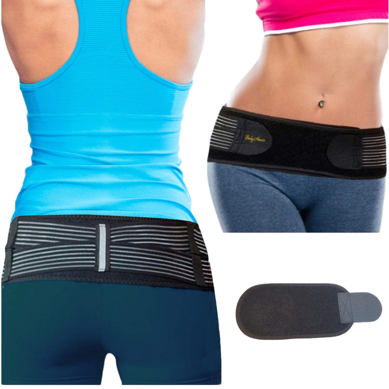 [Australia] - BodyMoves Sacroiliac Si Joint Hip Belt PLUS Extension for men and women-Stabilizing Si Brace Alleviates Inflammation Sciatica Pain Relief- Anti-Slip Sacral pelvis trochanter pelvic support Belt 