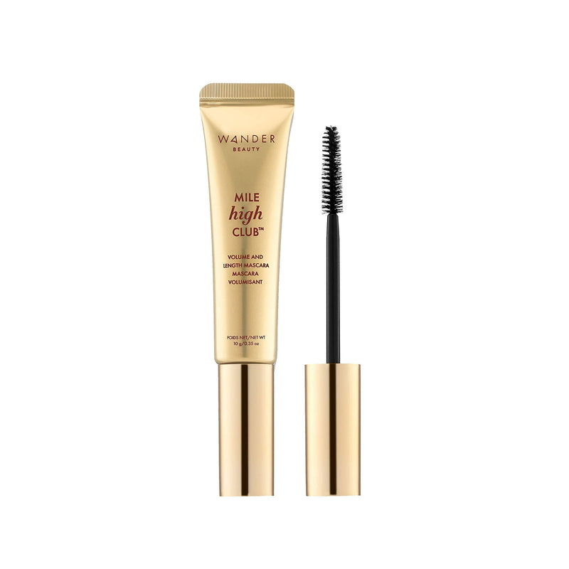 [Australia] - Mascara Black Volume and Length | WANDER BEAUTY MILE HIGH CLUB MASCARA | Intense Black Mascara - Lengthening Mascara, Cruelty Free Mascara, Clump-Free, Flake-Free Formula, Volumizing Mascara 1 Pack 