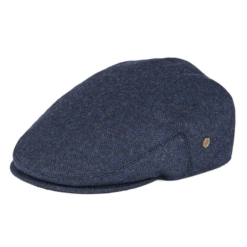[Australia] - VOBOOM Men's Herringbone Flat Ivy Newsboy Hat Wool Blend Gatsby Cabbie Cap Navy 7 5/8 