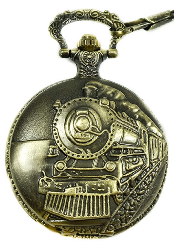 [Australia] - North American Railroad Approved, Railway Regulation Standard, Historical Train Pocket Watch"150th Aniversary USA" Japanese Movement"Steam Engine #"1" (of 5 Watch Collection) 