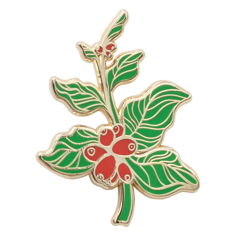 [Australia] - REAL SIC Coffee Berry Enamel Pin, Coffee Branch Lapel Pin, Jewelry Quality Coffee Lovers Brooch Lapel Pin for Jackets, Backpacks, Hats, Bags & Tops Color 