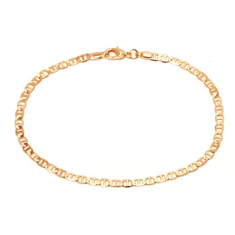 [Australia] - Barzel 18K Gold Plated Flat Marina Link Anklet 10.0 Inches 