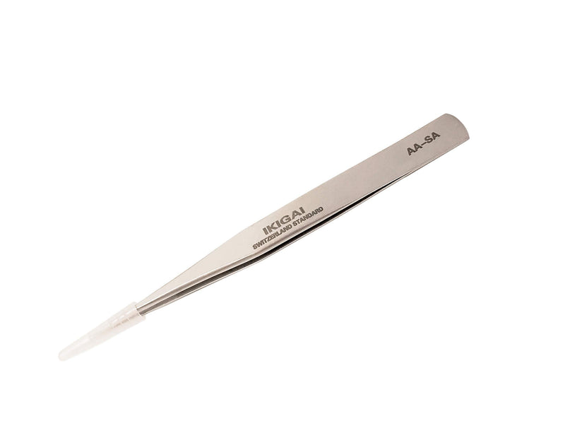 [Australia] - Tweezers for Eyelash Extension Ikigai, Professional Straight and Curved Pointed Precision Tip, Surgical Stainless Steel, Lash Tweezers (AA-SA) AA-SA 