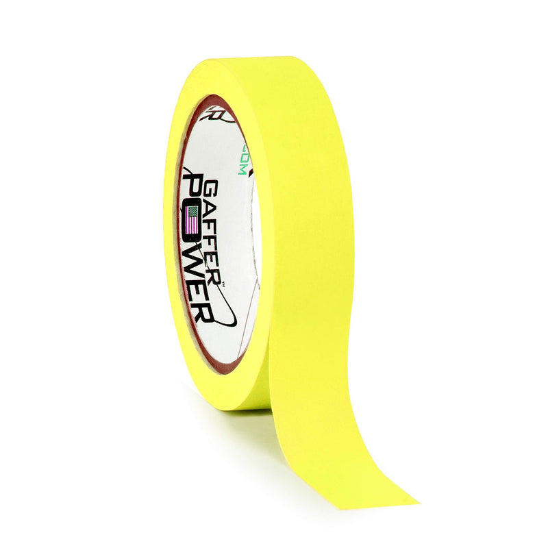 [Australia] - Labeling Tape - Fluorescent Yellow - Clean Removable Adhesive Tape | Console Tape for Light Control Board, DJ Mixing Board, Audio Mixer, Arts and Crafts, Office Products. 1"x20Yds Flu Yellow 