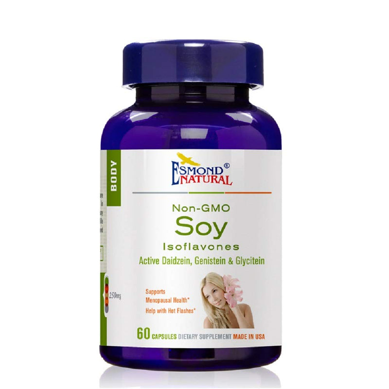 [Australia] - Esmond Natural: Soy Isoflavones Non-GMO (Supports Menopausal Health & Hot Flashes), GMP, Natural Product Assn Certified, Made in USA - 250mg, 60 Capsules 1 