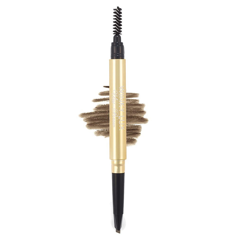[Australia] - Winky Lux Uni-Brow Universal Eyebrow Pencil, New York Designed Brow Pencil Cosmetics with Duel Tip for Precisely Tinting Eyebrows, Brushes Up All Brows from Dark Brown to Blonde Hair, 0.09 Oz 