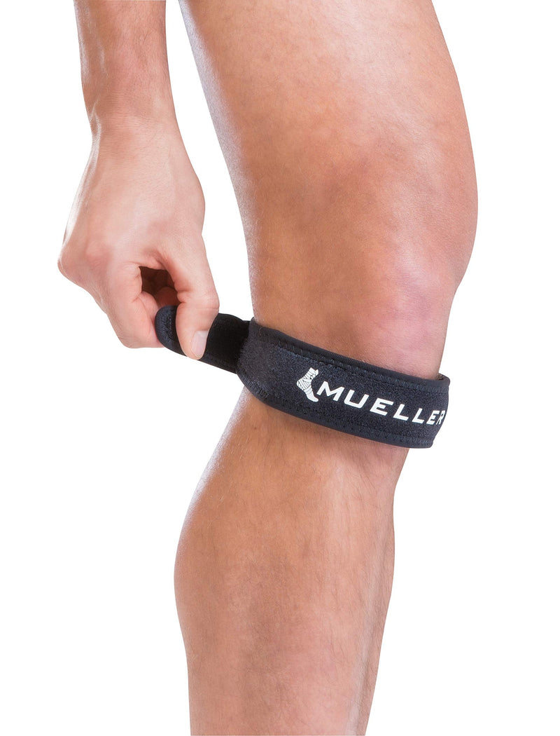 [Australia] - Mueller Jumper's Knee Strap, Black, One Size Fits Most | Single Strap Knee Brace One Size (Pack of 1) 