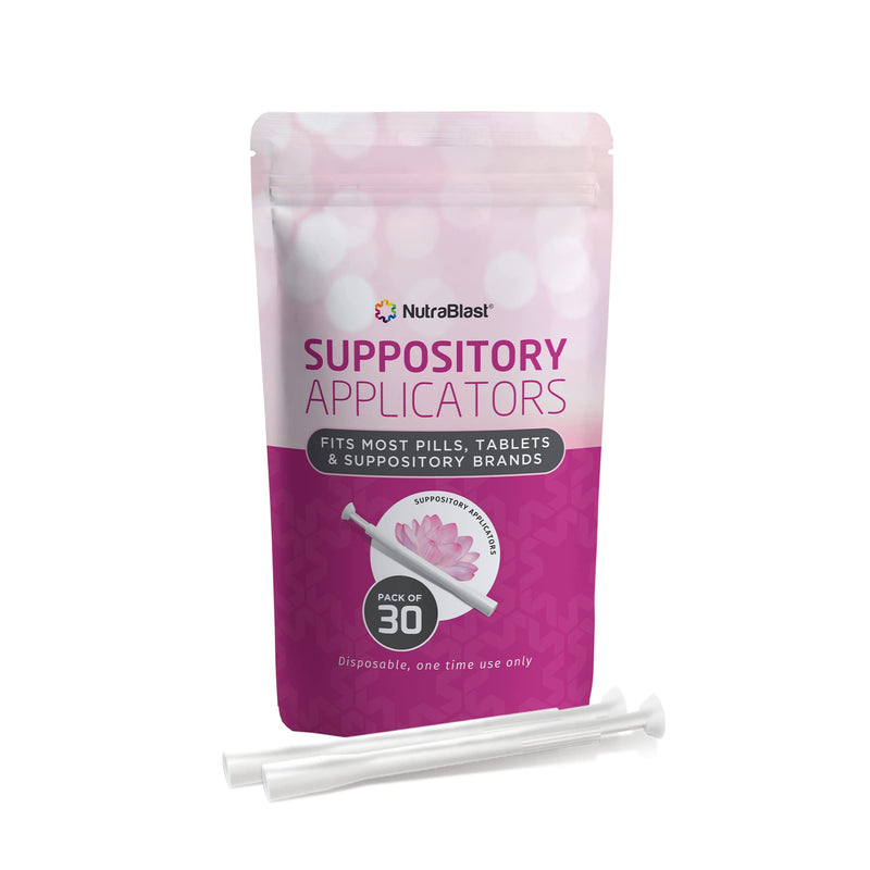 [Australia] - NutraBlast Disposable Vaginal Suppository Applicators (30-Pack) - Fits Most Brands, Pills, Tablets and Suppositories - Individually Wrapped 30 Count (Pack of 1) 