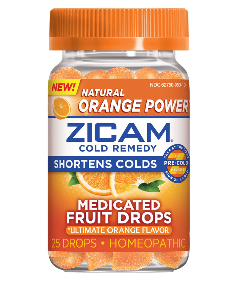 [Australia] - Zicam Cold Remedy Zinc Medicated Fruit Drops, Ultimate Orange, 25 Count (Pack of 1) 25 Count (Pack of 1) 