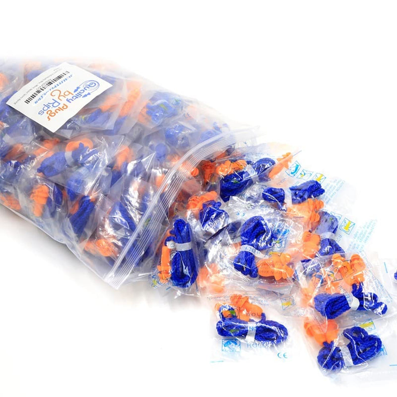 [Australia] - Quality Reusable Earplugs 100 Pair - Corded Calmer Silicone Ear Plugs for Shooting Range Noise Reduction Motorcycle Riding Construction Work - Hunting Ear Protection for Shooting Hearing Protection 