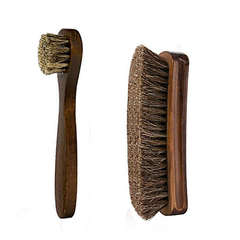 [Australia] - Horsehair Shoe Brush, IGIYI Shoe Shine Brushes,Cleaning Polishing Kit 5.9" + 6.7" 